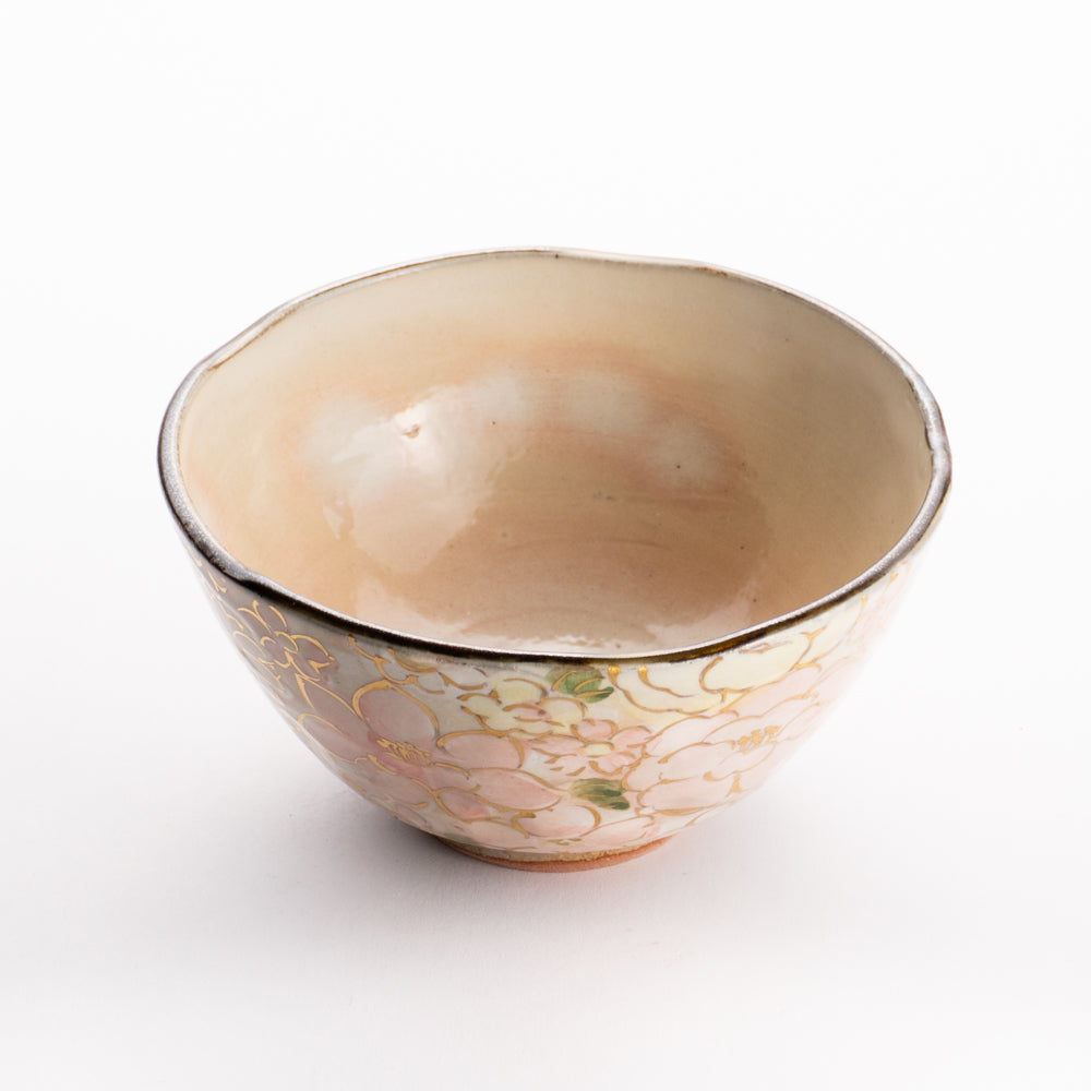 【清水焼】茶碗　花まつり ピンク　俊山窯 KOTOPOTTER