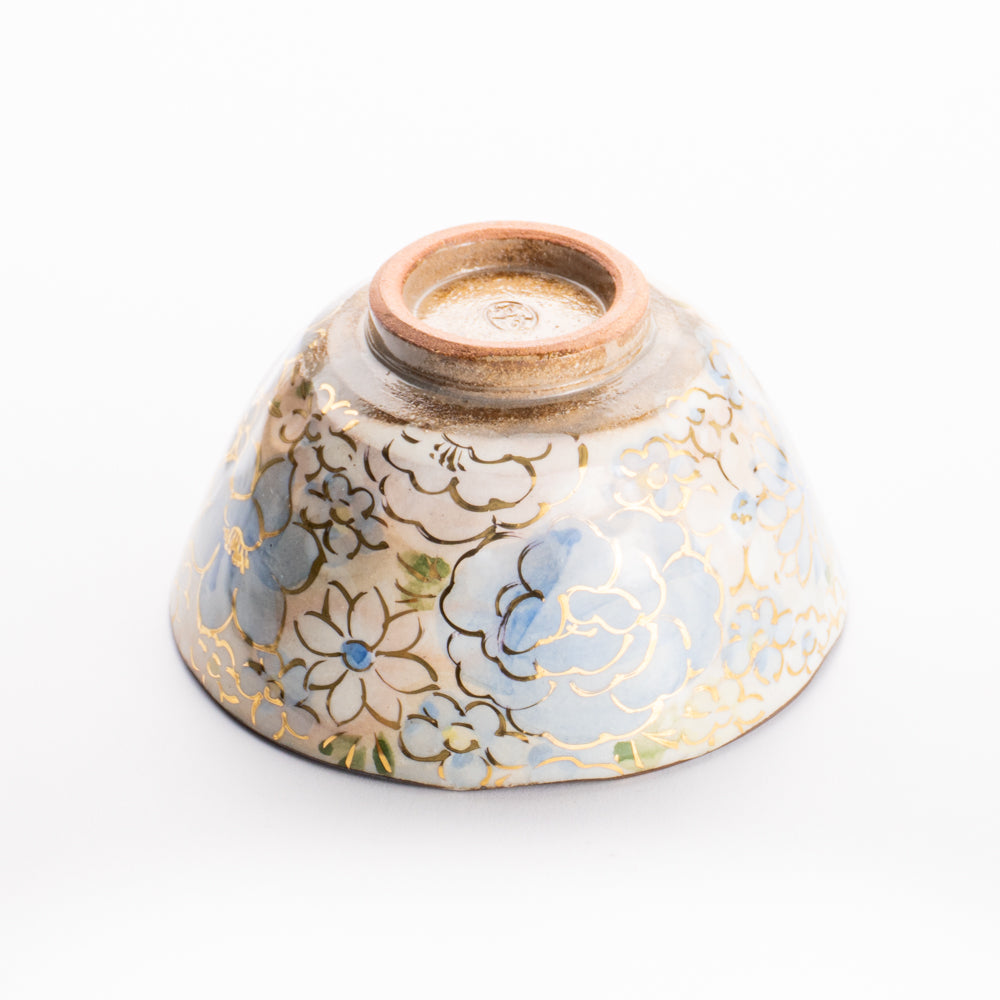 【清水焼】茶碗　花まつり 青　俊山窯 KOTOPOTTER