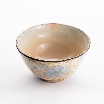 【清水焼】茶碗　花まつり 青　俊山窯 KOTOPOTTER