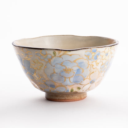 【清水焼】茶碗　花まつり 青　俊山窯 KOTOPOTTER