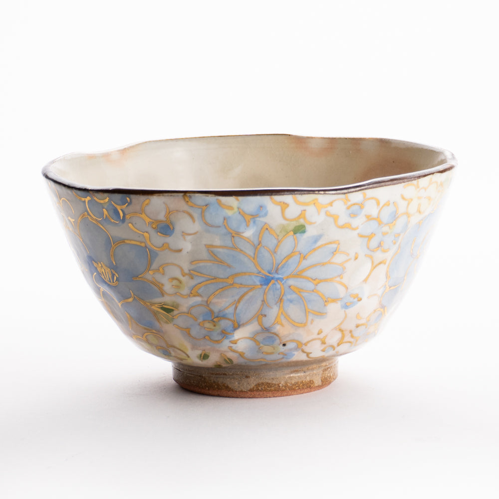 【清水焼】茶碗　花まつり 青　俊山窯 KOTOPOTTER