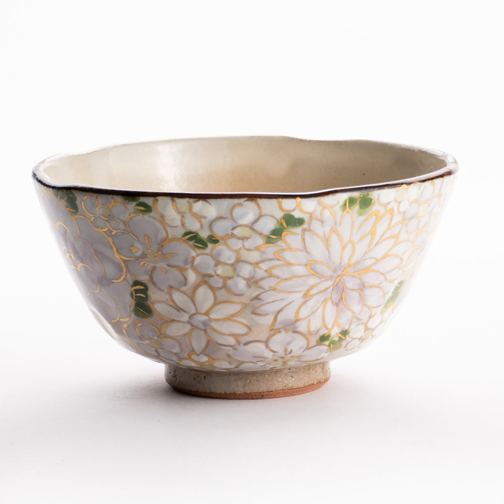 【清水焼】茶碗　花まつり 紫　俊山窯 KOTOPOTTER