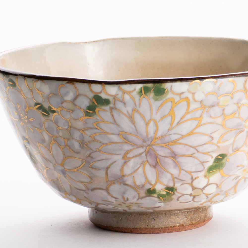 【清水焼】茶碗　花まつり 紫　俊山窯 KOTOPOTTER