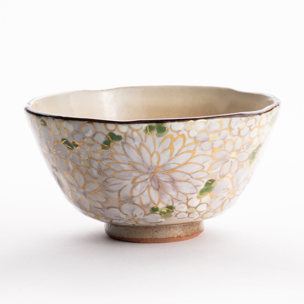 【清水焼】茶碗　花まつり 紫　俊山窯 KOTOPOTTER