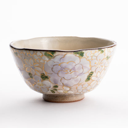 【清水焼】茶碗　花まつり 紫　俊山窯 KOTOPOTTER