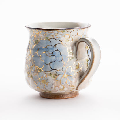 【清水焼】マグカップ　花まつり青　俊山窯 KOTOPOTTER