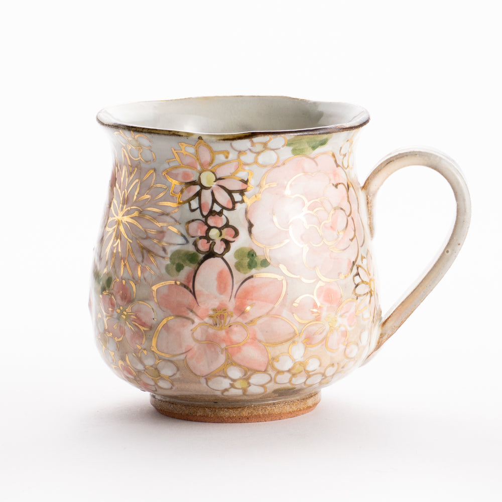 【清水焼】マグカップ　花まつり ピンク　俊山窯 KOTOPOTTER