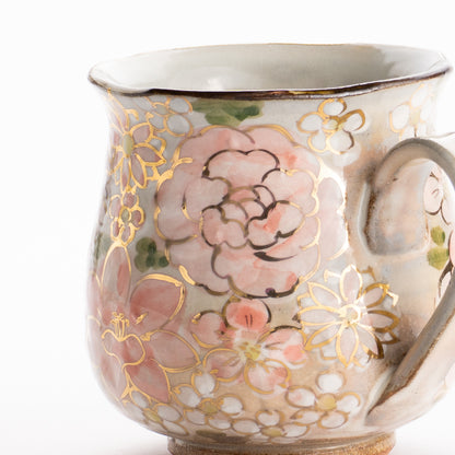 【清水焼】マグカップ　花まつり ピンク　俊山窯 KOTOPOTTER