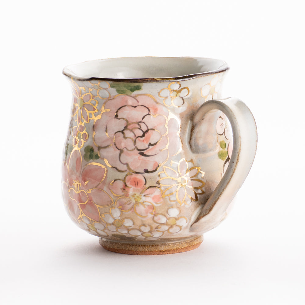 【清水焼】マグカップ　花まつり ピンク　俊山窯 KOTOPOTTER