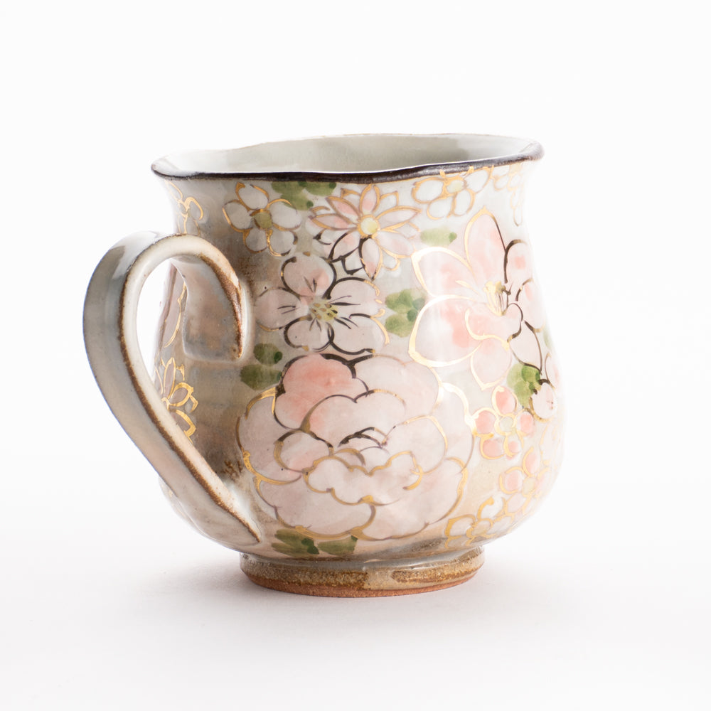 【清水焼】マグカップ　花まつり ピンク　俊山窯 KOTOPOTTER