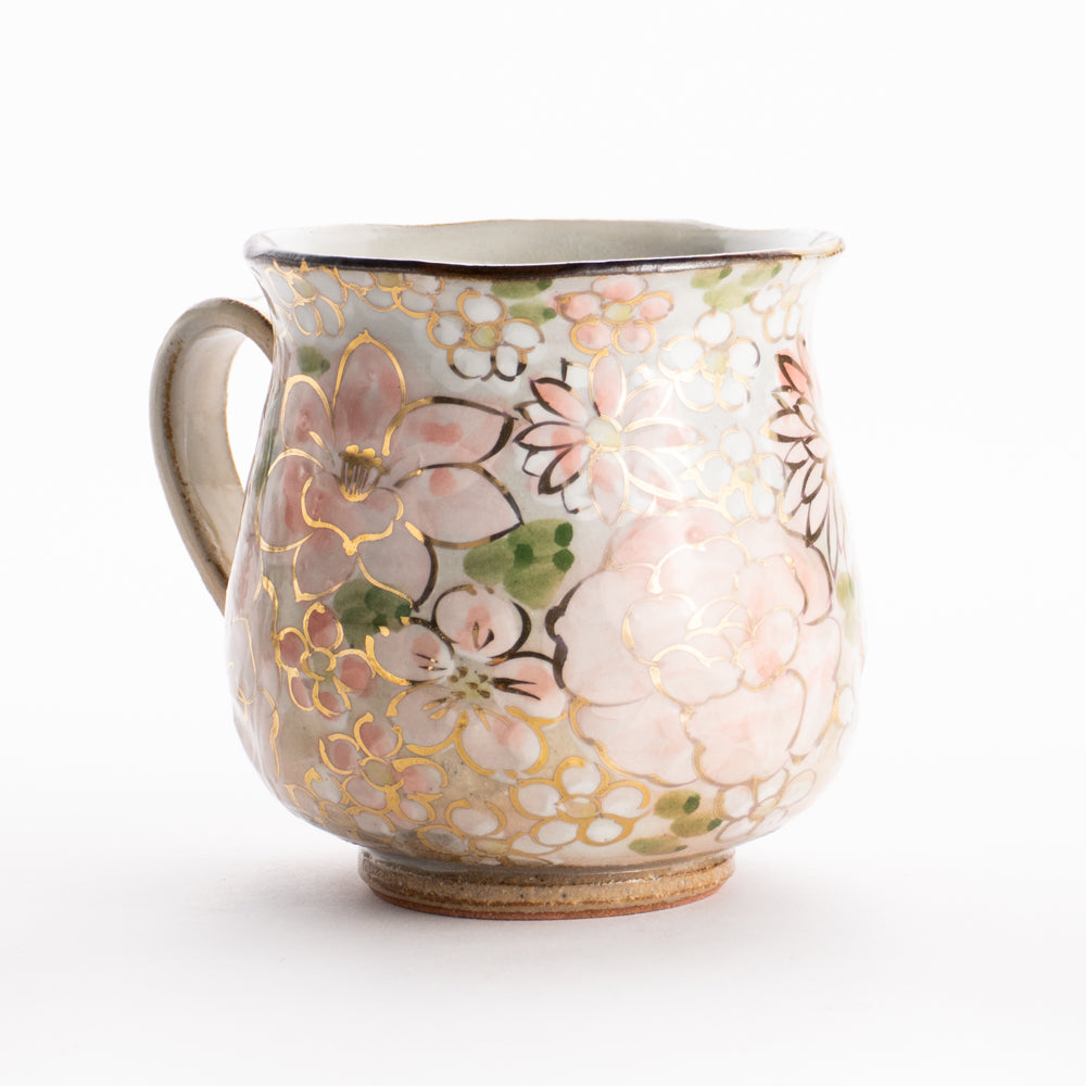 【清水焼】マグカップ　花まつり ピンク　俊山窯 KOTOPOTTER