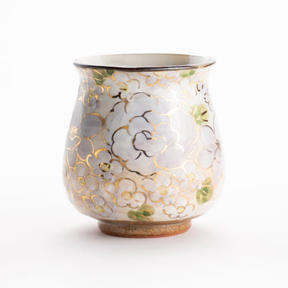 【清水焼】湯呑　花まつり 紫　俊山窯 KOTOPOTTER