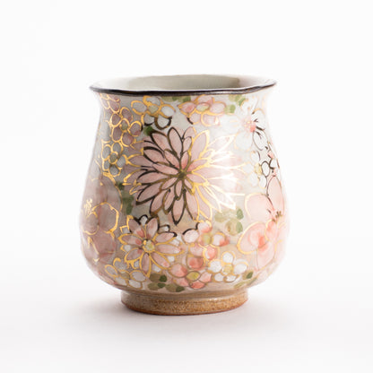 【清水焼】湯呑　花まつり ピンク　俊山窯 KOTOPOTTER