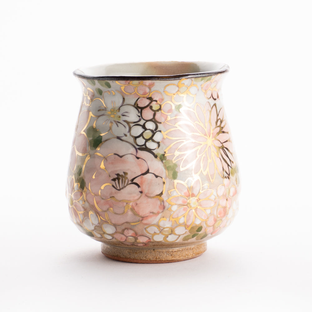 【清水焼】湯呑　花まつり ピンク　俊山窯 KOTOPOTTER