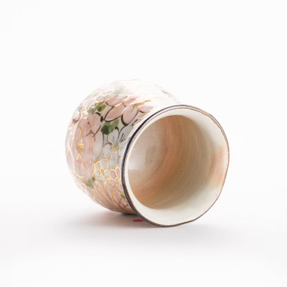 【清水焼】湯呑　花まつり ピンク　俊山窯 KOTOPOTTER