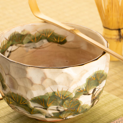 抹茶碗　雪松之絵　俊山窯 KOTOPOTTER