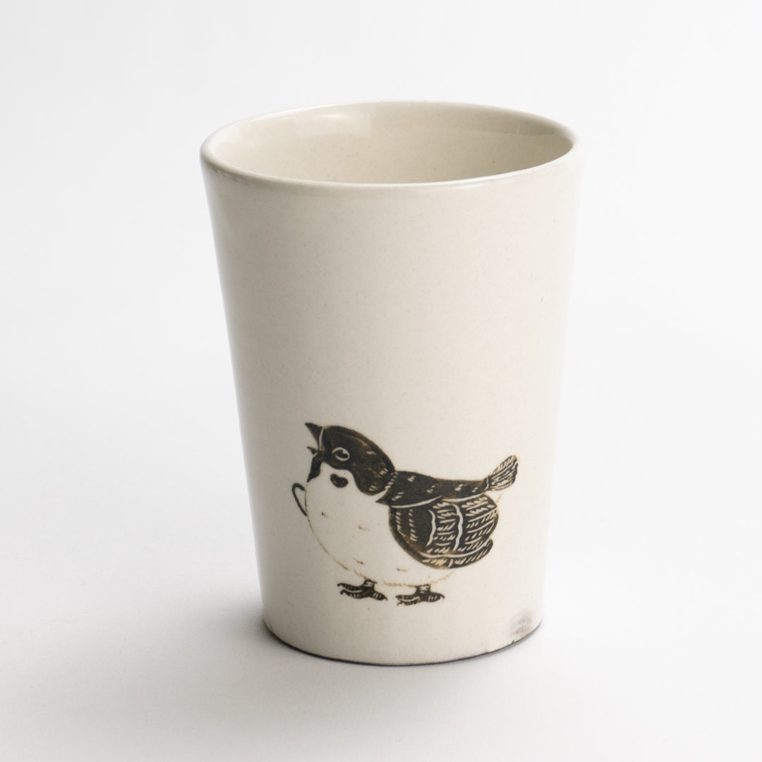 タンブラー　スズメB　澤田卓伸 - Handcrafted Japanese pottery from Kyoto - Kyo ware / Kiyomizu ware.