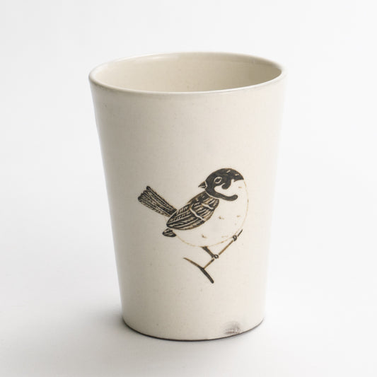 タンブラー　スズメC　澤田卓伸 - Handcrafted Japanese pottery from Kyoto - Kyo ware / Kiyomizu ware.