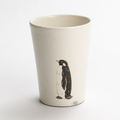タンブラー　コウテイペンギン　澤田卓伸 - Handcrafted Japanese pottery from Kyoto - Kyo ware / Kiyomizu ware.