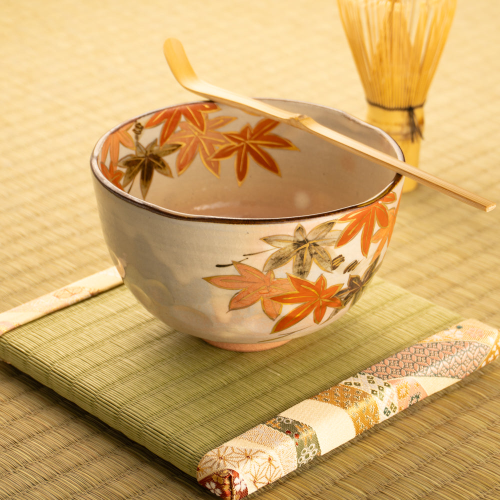 抹茶茶碗　紅葉 京都清水烧抹茶碗红叶｜俊山窑｜KOTOPOTTER