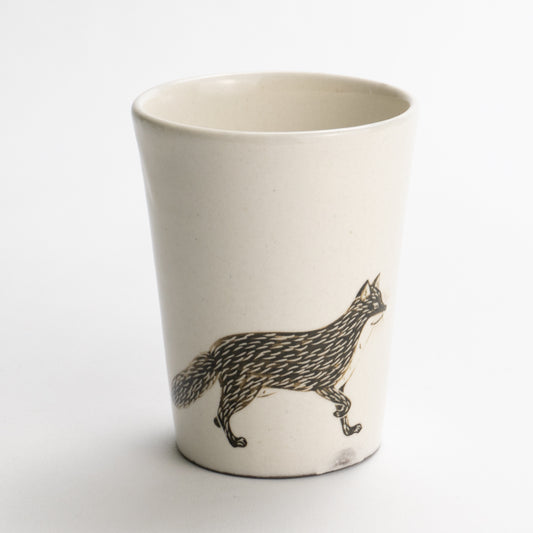 タンブラー　キツネ　澤田卓伸 - Handcrafted Japanese pottery from Kyoto - Kyo ware / Kiyomizu ware.