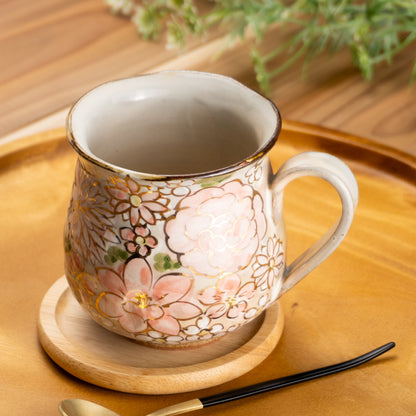 【清水焼】マグカップ　花まつり ピンク　俊山窯 KOTOPOTTER