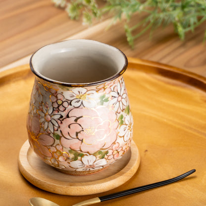 【清水焼】湯呑　花まつり ピンク　俊山窯 KOTOPOTTER