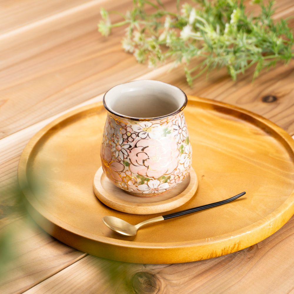 【清水焼】湯呑　花まつり ピンク　俊山窯 KOTOPOTTER