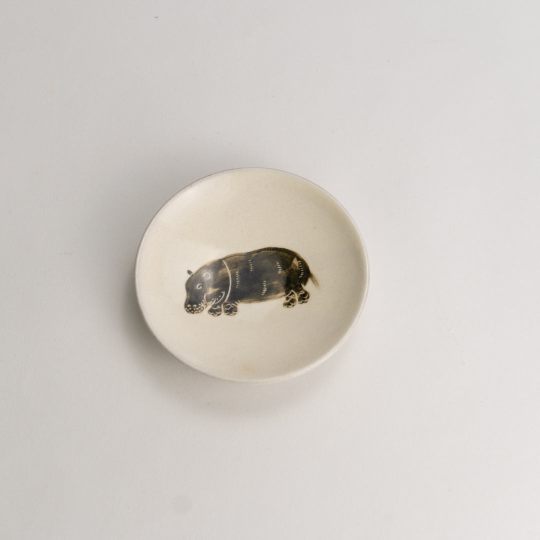 豆皿　カバ　澤田卓伸 - Handcrafted Japanese pottery from Kyoto - Kyo ware / Kiyomizu ware.