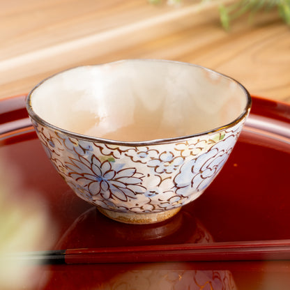 【清水焼】茶碗　花まつり 青　俊山窯 KOTOPOTTER
