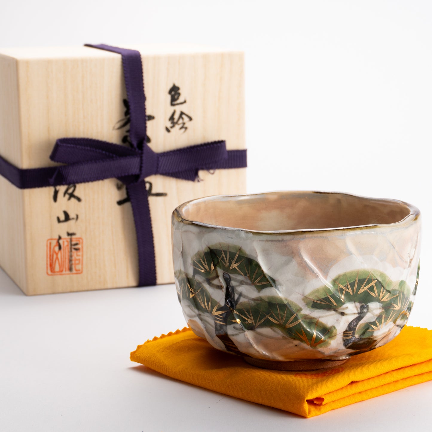 抹茶碗　雪松之絵　俊山窯 KOTOPOTTER