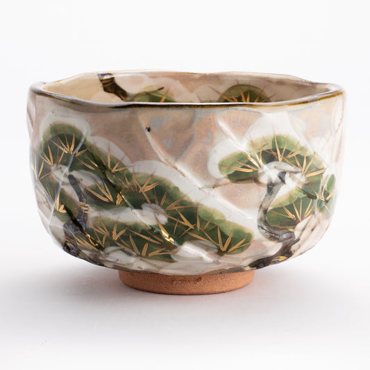 抹茶碗　雪松之絵　俊山窯 KOTOPOTTER
