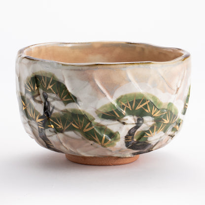 抹茶碗　雪松之絵　俊山窯 KOTOPOTTER