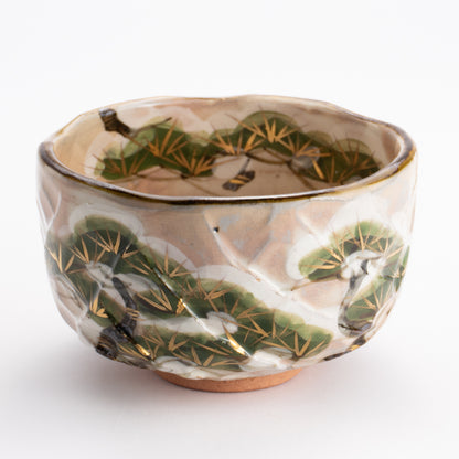 抹茶碗　雪松之絵　俊山窯 KOTOPOTTER