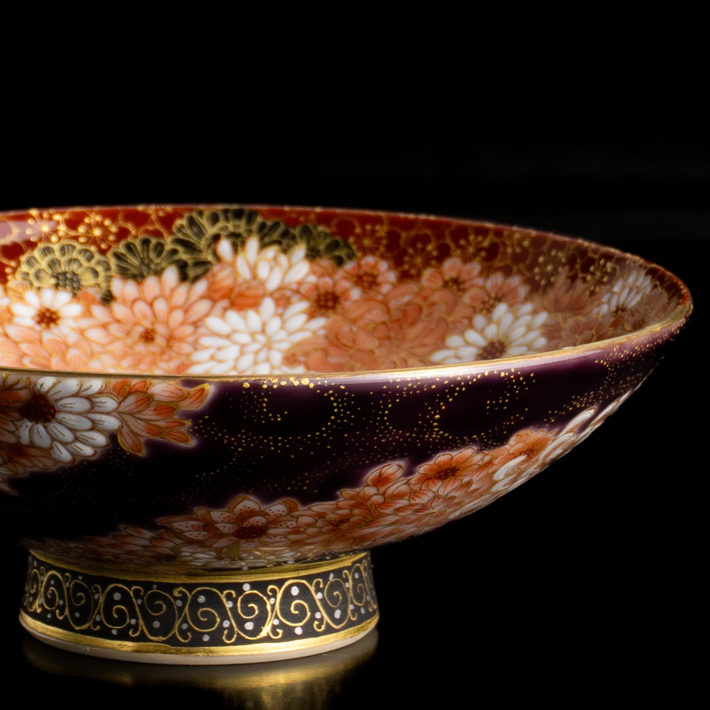 【清水焼】盃　紫金描詰"華渦"　見谷若葉 KOTOPOTTER