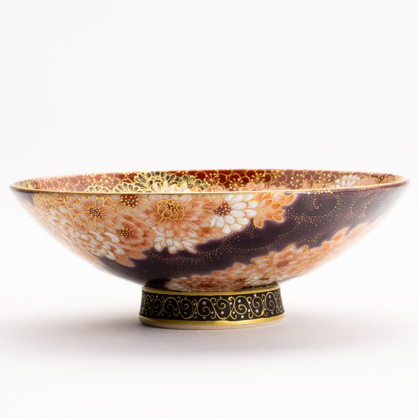 【清水焼】盃　紫金描詰"華渦"　見谷若葉 KOTOPOTTER