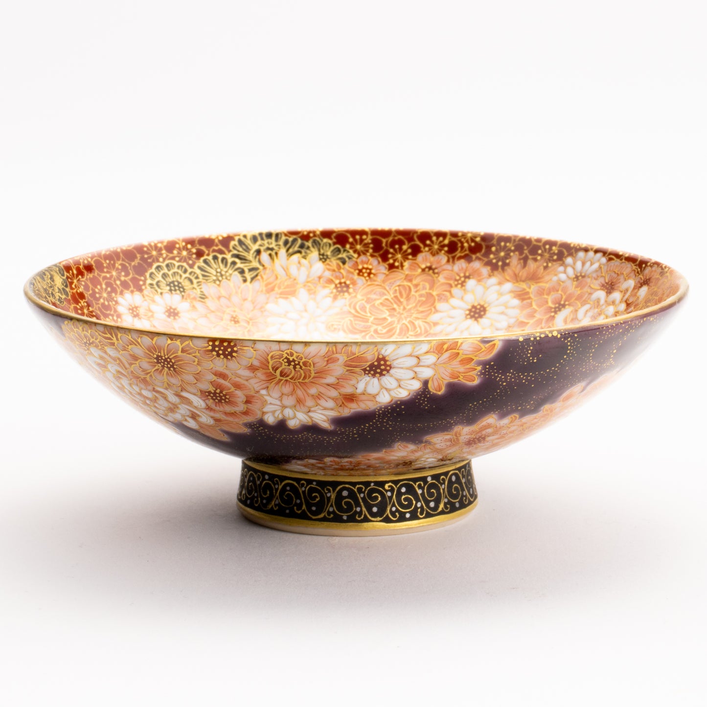 【清水焼】盃　紫金描詰"華渦"　見谷若葉 KOTOPOTTER