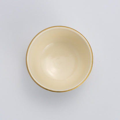 ぐい呑　雲母彩網目 雪結晶 白 深田香奈重 - Handcrafted Japanese pottery from Kyoto - Kyo ware / Kiyomizu ware.