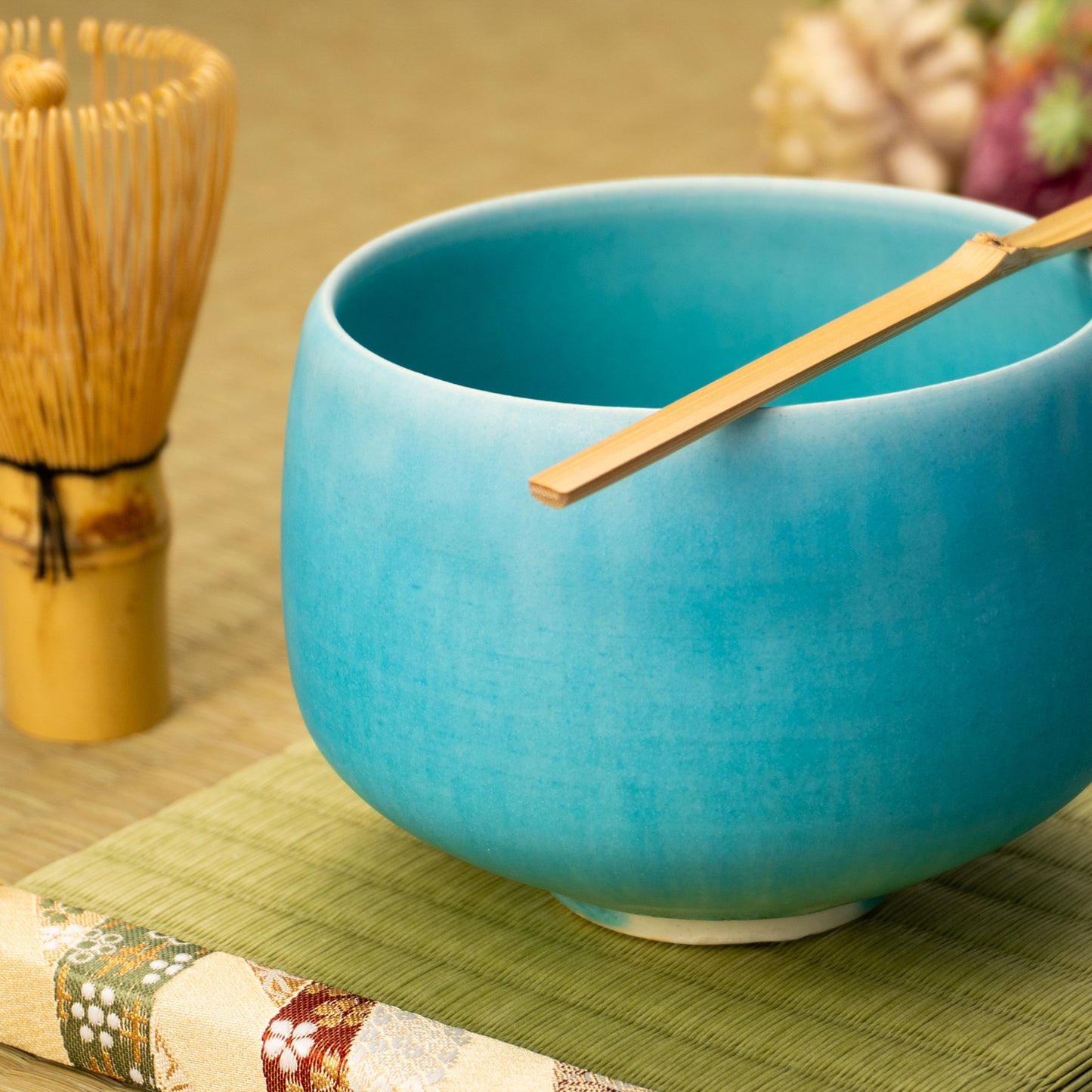 抹茶碗　碧釉 2B　竹村陽太郎 KOTOPOTTER