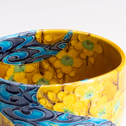 抹茶碗　梅に観世水　山本一如 KOTOPOTTER