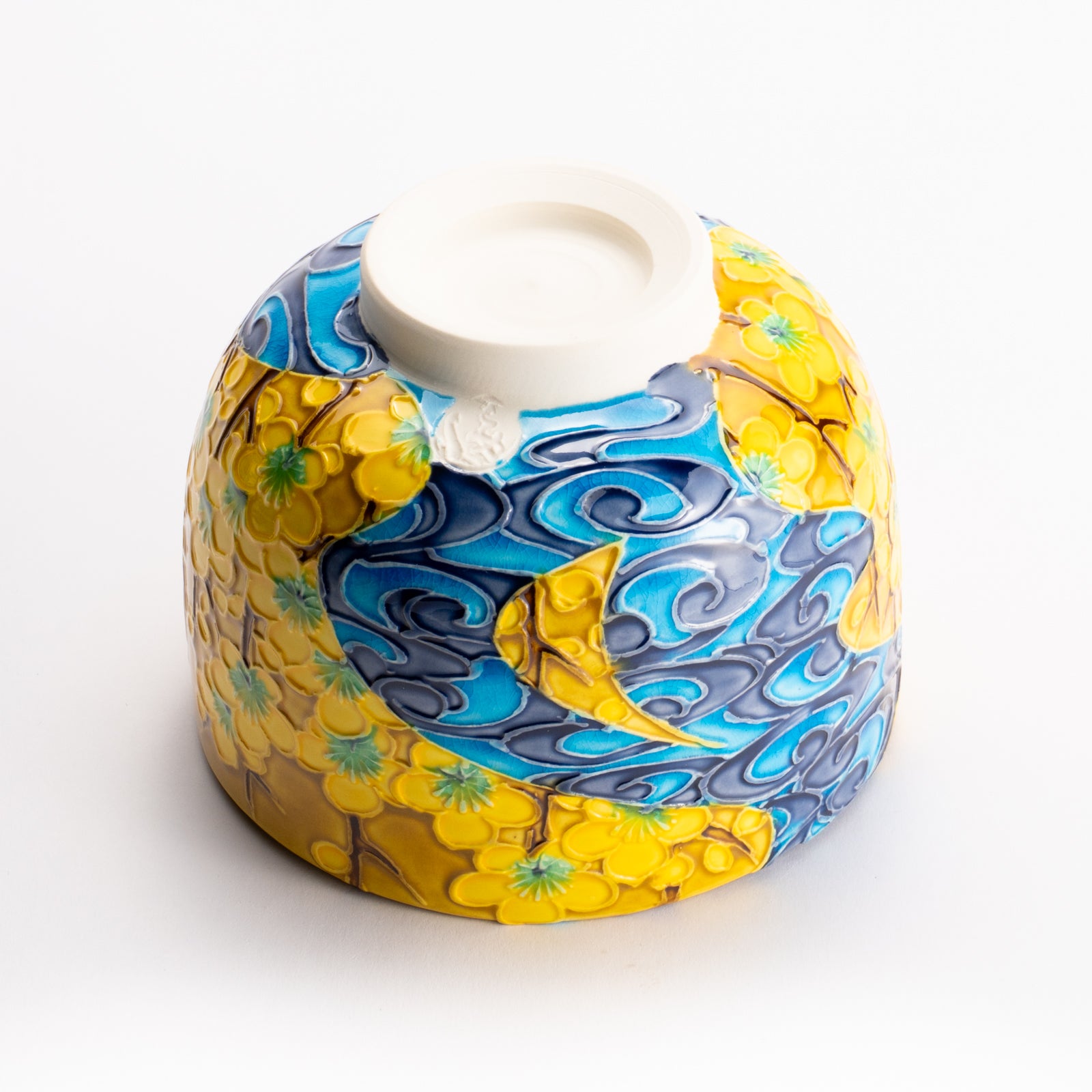 抹茶碗　梅に観世水　山本一如 KOTOPOTTER