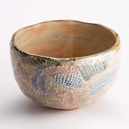 抹茶碗　ラスター彩鳳凰　俊山窯 KOTOPOTTER