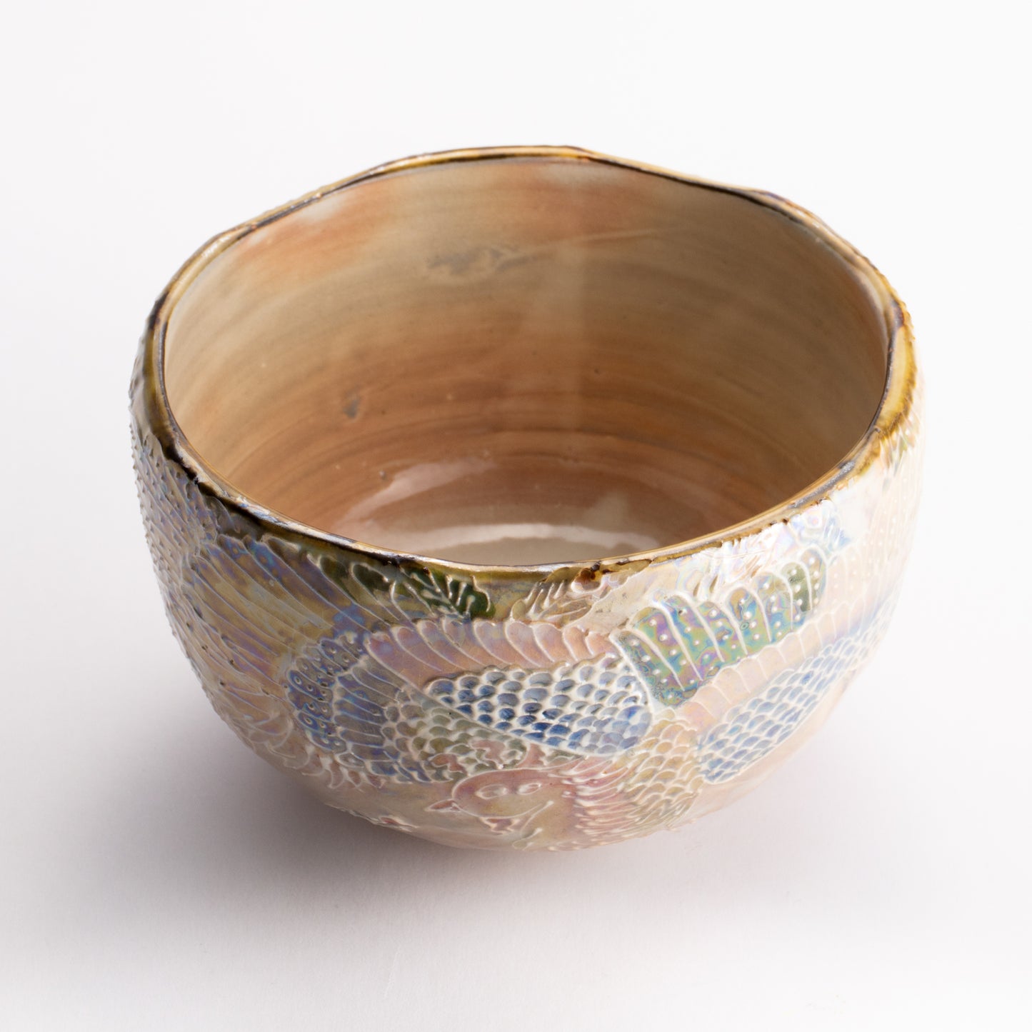 抹茶碗　ラスター彩鳳凰　俊山窯 KOTOPOTTER