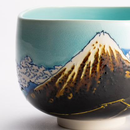 抹茶碗　富嶽三十六景"山下白雨"　山本一如 KOTOPOTTER