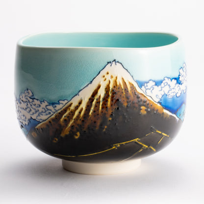 抹茶碗　富嶽三十六景"山下白雨"　山本一如 KOTOPOTTER
