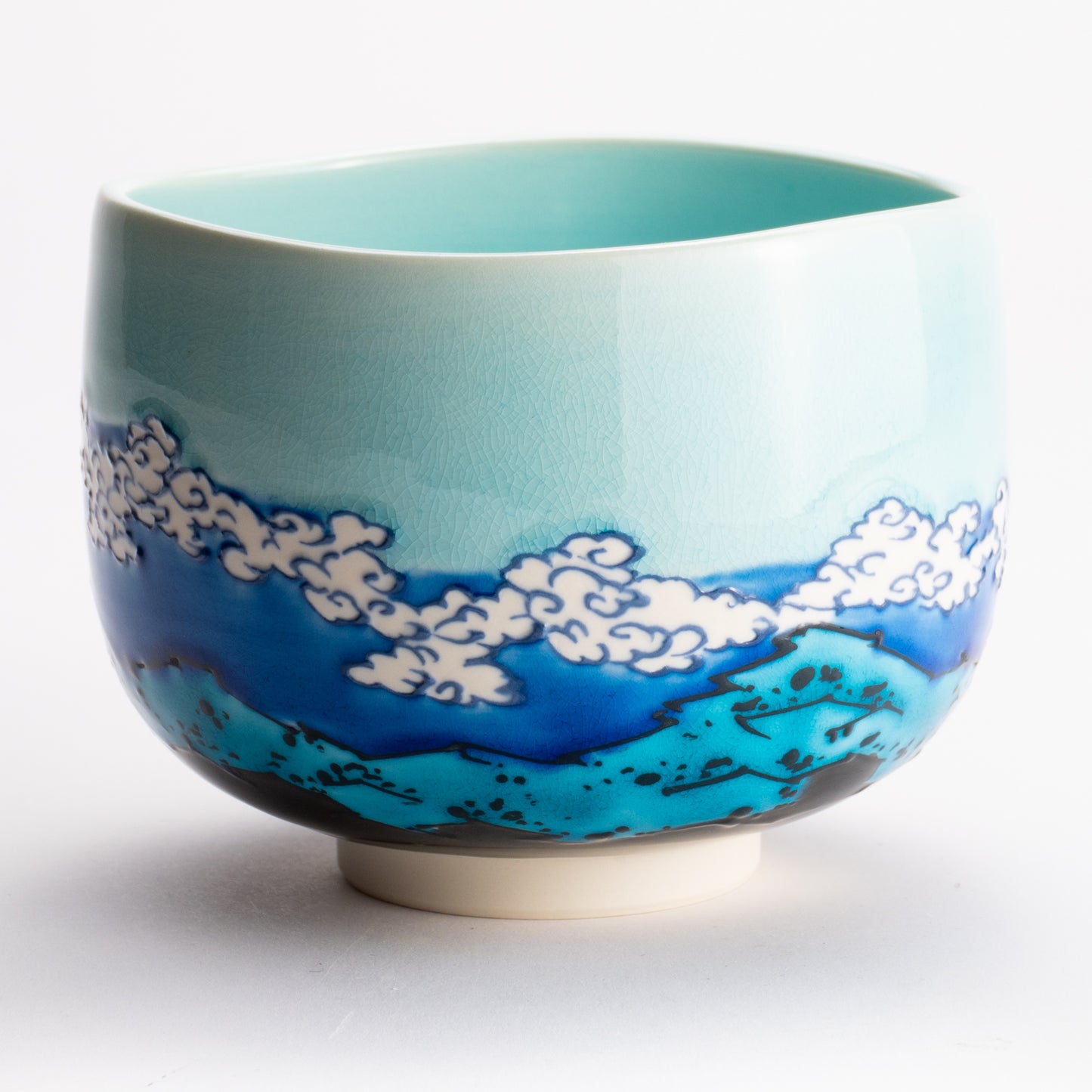 抹茶碗　富嶽三十六景"山下白雨"　山本一如 KOTOPOTTER