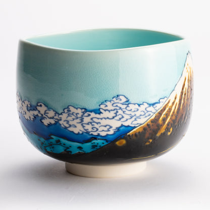 抹茶碗　富嶽三十六景"山下白雨"　山本一如 KOTOPOTTER