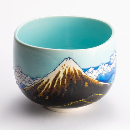 抹茶碗　富嶽三十六景"山下白雨"　山本一如 KOTOPOTTER