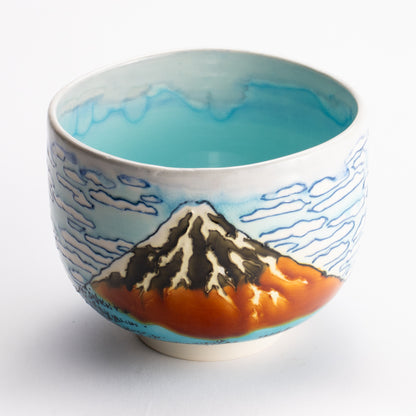 抹茶碗　富嶽三十六景 "凱風快晴"　山本一如 KOTOPOTTER