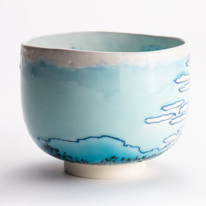 抹茶碗　富嶽三十六景 "凱風快晴"　山本一如 KOTOPOTTER